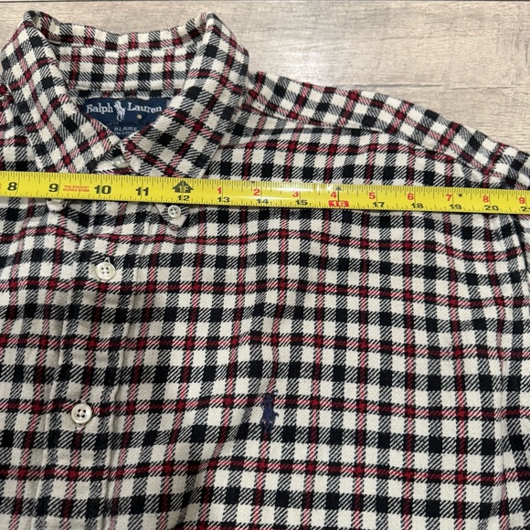 Vintage Ralph Lauren Blaire Cotton Button-Down Plaid Flannel Shirt In Size XL - Picture 8 of 10